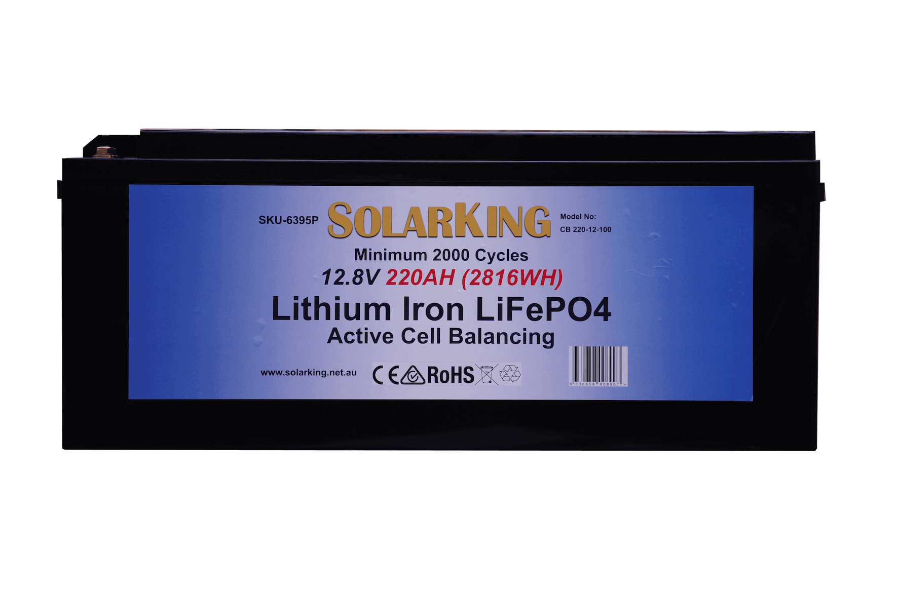 220AH 12.8VDC Lithium Iron SolarKing Battery CB-220-12-100